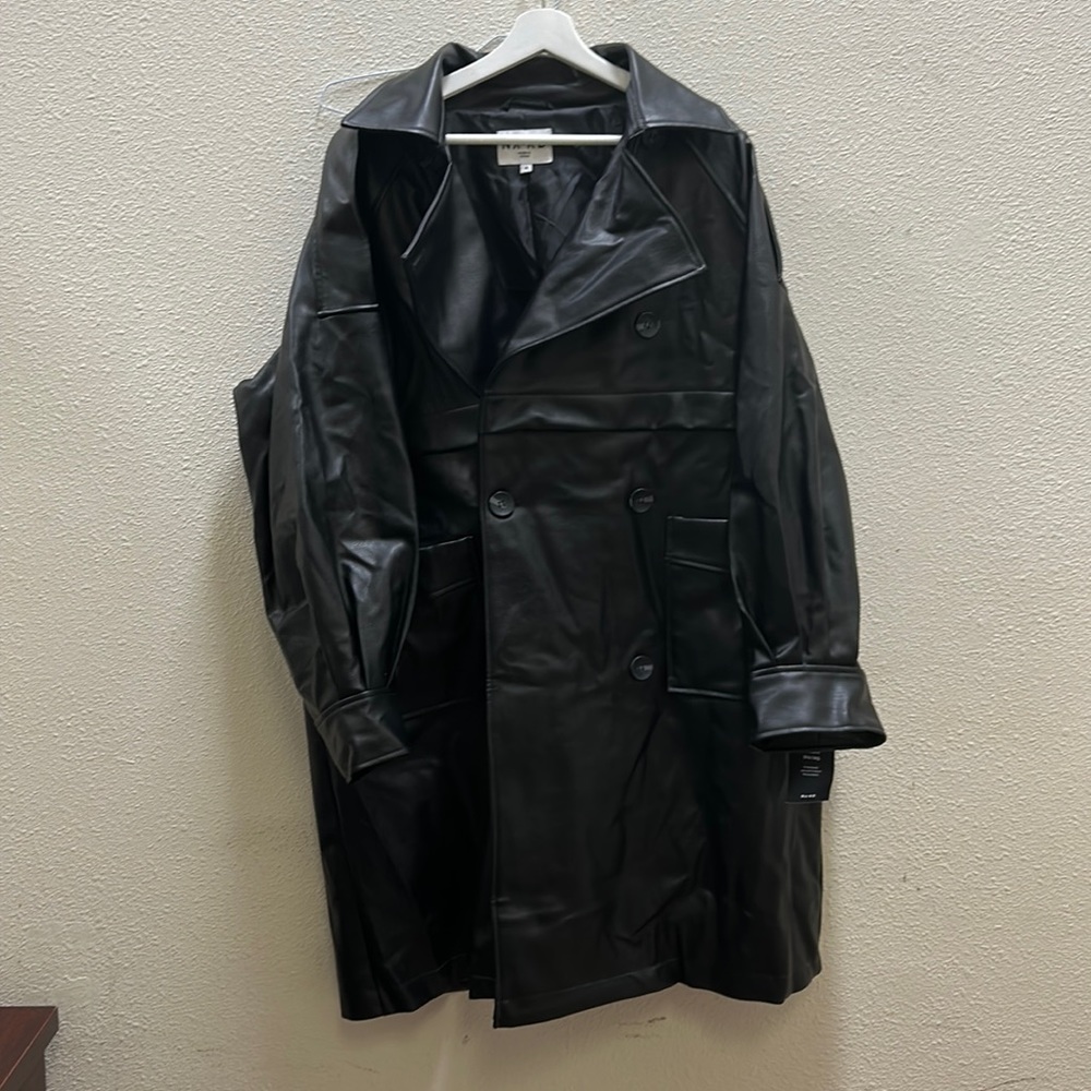 Na-kd black leather jacket